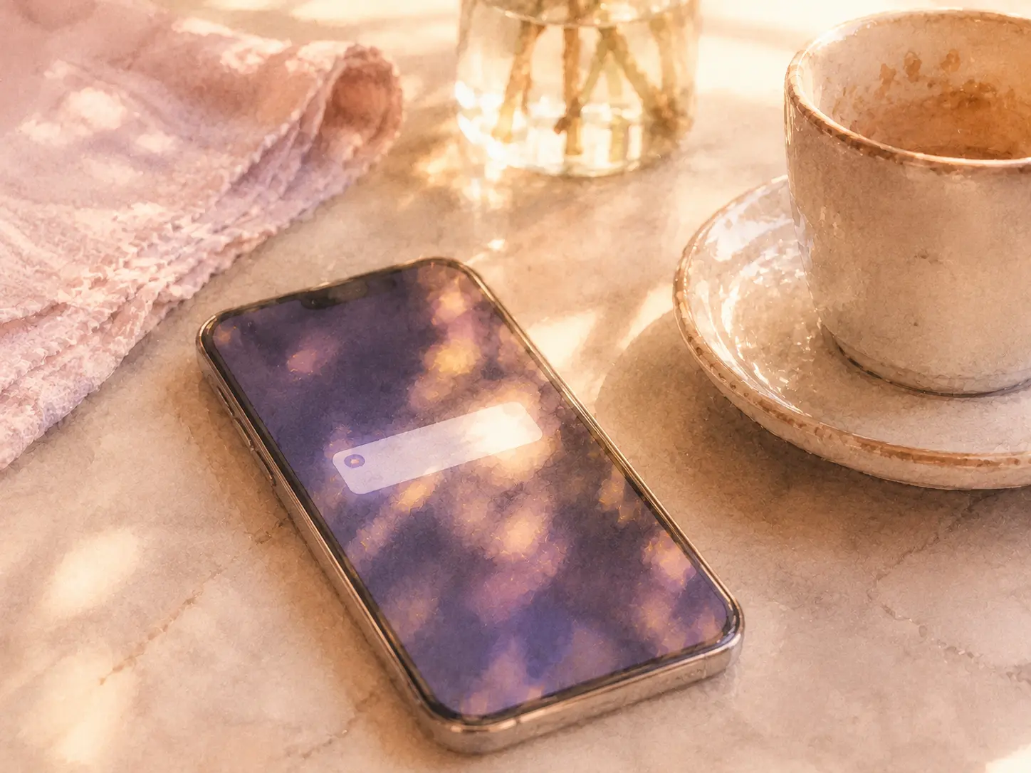 A phone inbox on a quiet table while waiting for an apology from an ex