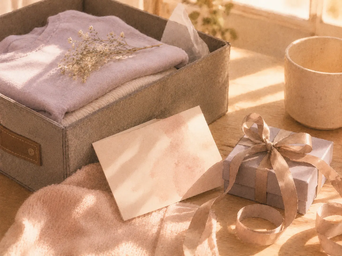 A soft box of ex's things being sorted after a breakup
